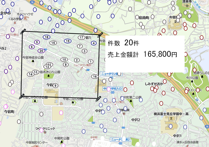 四角形を重ねる